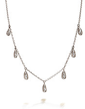 Gold Drop Necklace with Seven Ingots by Diana Widman (Gold & Stone Necklace)
