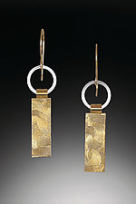 Silver and Gold Tab Earrings by Suzanne Q Evon (Gold & Silver Earrings)