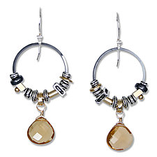 Mandarin Elements Earrings II by Suzanne Q Evon (Silver & Stone Earrings)