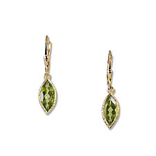 Gold Marquise Earrings by Suzanne Q Evon (Gold & Stone Earrings)
