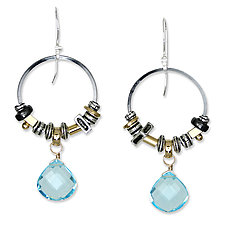 Blue Quartz Element Earrings by Suzanne Q Evon (Silver & Stone Earrings)
