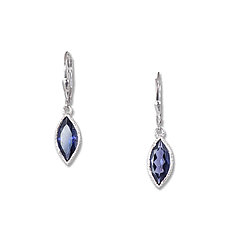 Silver Marquise Earrings by Suzanne Q Evon (Silver & Stone Earrings)