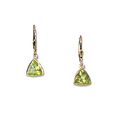 Gold Trillion Earrings by Suzanne Q Evon (Gold & Stone Earrings)