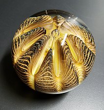 Tiger Urchin by The Glass Forge (Art Glass Paperweight)