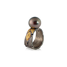 Bedrock Pearl Ring by Jenny Reeves (Gold, Silver & Pearl Ring)
