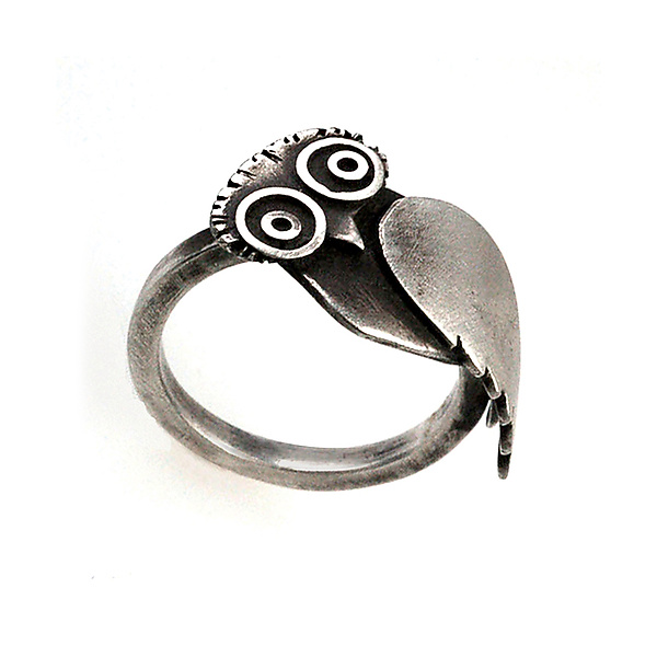 zondaar verdund Opsplitsen Owl Ring by Susan Elnora (Silver Ring) | Artful Home