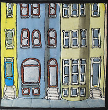 Baltimore Row Detail by K. Velis Turan (Fiber Wall Hanging)