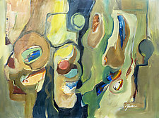 Ballet Shoe and the Number Three by Carole Guthrie (Acrylic Painting)