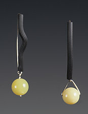 Lemon Joy Earrings by Dagmara Costello (Rubber & Stone Earrings)