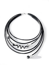 Shades of Gray Necklace by Dagmara Costello (Rubber & Stone Necklace)