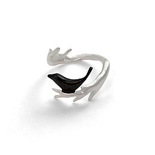 Twig and Bird Ring by Lisa Cimino (Silver Jewelry)