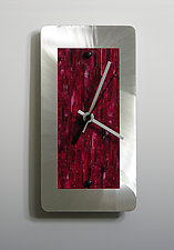 Skinny Mini Wall Clock by Linda Lamore (Painted Metal Clock)