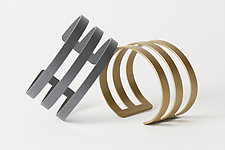 Band Cuff Bracelets by Melissa Stiles (Steel Bracelet)