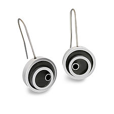 Swirl Circle Earrings by Melissa Stiles (Aluminum & Resin Earrings)