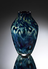Treasure Series Cloud Reverse Amphora Vase by Jacob Pfeifer (Art Glass Vase)