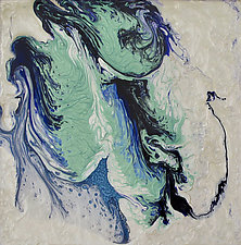 Water Jewel I by Jan Fordyce (Mixed-Media Painting)