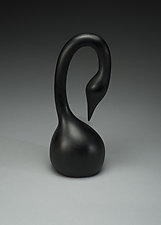 Under Her Wings in Black by Marceil DeLacy (Wood Sculpture)