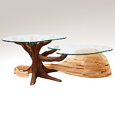 Land And Sea Coffee Table by Aaron Laux (Wood Coffee Table)