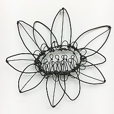 Wire Bloomer 5 by Barbara Gilhooly (Metal Wall Sculpture)