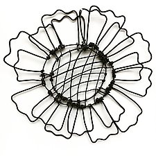 Wire Bloomer 2 by Barbara Gilhooly (Metal Wall Sculpture)
