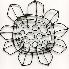 Wire Bloomer 1 by Barbara Gilhooly (Metal Wall Sculpture)