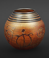 Turtle Petroglyph Bowl by Richard Satava (Art Glass Bowl)