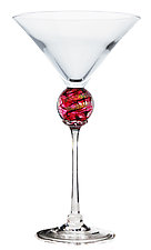 Planet Martini Glass by Minh Martin (Art Glass Drinkware)