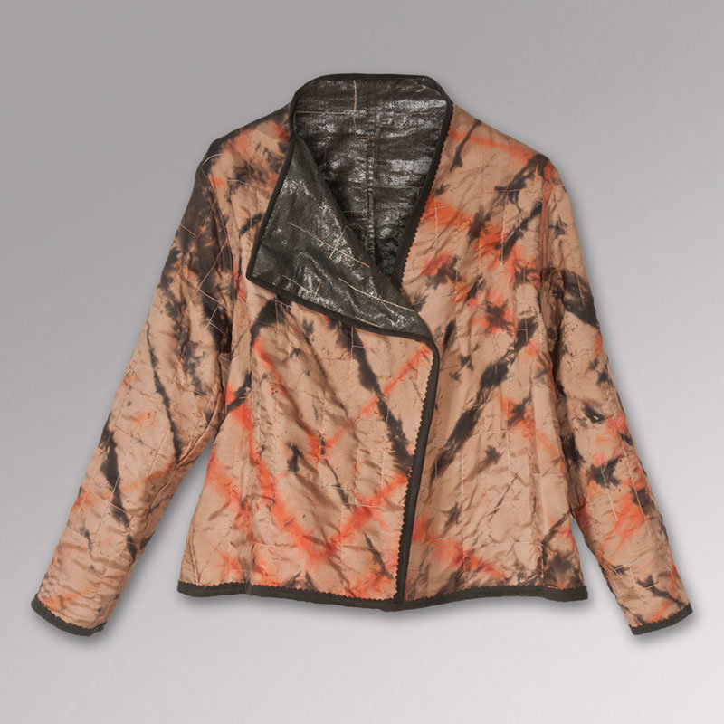 Glazed Black Linen and Silk Jacket by Uosis Juodvalkis and Jacquie Rice ...