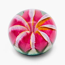 Pink Ruby Fruit Paperweight by April Wagner (Art Glass Paperweight)