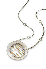 Round Sewn Necklace by Susie Aoki (Silver Necklace)