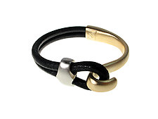Black Mix-Match Leather Bracelet Set by Erica Zap (Leather & Metal Bracelets)