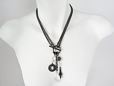 Convertible Mesh and Stone Pendant Necklace by Erica Zap (Metal & Stone Necklace)
