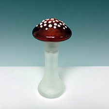 Redcap Mushroom Bottle by Sage Churchill-Foster (Art Glass Perfume Bottle)