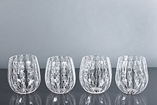 Ballontini Laceware Wine Glass by Tyler Kimball (Art Glass Drinkware)