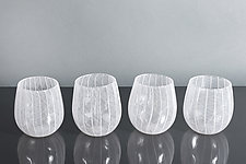 Zanfirico Laceware Wine Glass by Tyler Kimball (Art Glass Drinkware)