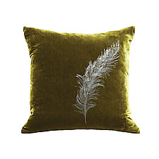 Gilded Luxe Feather Pillow by Helene Ige (Velvet Pillow)