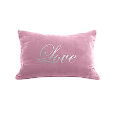 Gilded Luxe Love Script Pillow by Helene Ige (Velvet Pillow)