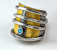 Wrapped Ring with Gemstone by Patricia McCleery (Gold, Silver & Stone Ring)