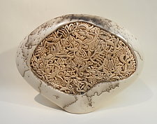 Carved Disk I by Jeff Margolin (Ceramic Sculpture)