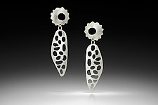 Eclipsed Saguaro Earrings by Amerinda Alpern (Silver Earrings)