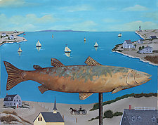 Cod Weathered Vane by Warren Godfrey (Acrylic Painting)
