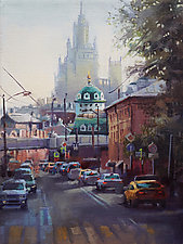 Yeliseyev Moscow Street by Cathy Locke (Oil Painting)