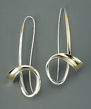 Flourish Earrings by Nancy Linkin (Gold & Silver Earrings)