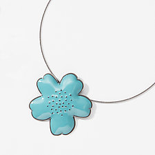 Enamel Flower Necklace by Lisa Crowder (Enameled Necklace)