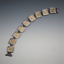 Square Link Keum-Boo Bracelet by Nina Mann (Gold & Silver Bracelet)