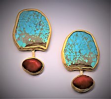 Royal Beauty Earrings by Nina Mann (Gold & Stone Earrings)