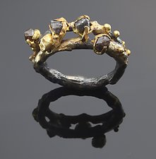 Queen of the Night Ring by Nina Mann (Gold, Silver & Stone Ring)