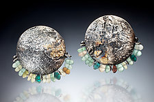 Padu Earrings by Nina Mann (Gold, Silver & Glass Earrings)