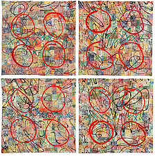 Circles Squared by Catherine Kleeman (Fiber Wall Hanging)
