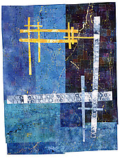 Blue Moon by Catherine Kleeman (Fiber Wall Hanging)